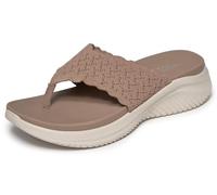 Zehentrenner SKECHERS "ULTRA FLEX 3.0 SANDAL-RHYTHM WAVES", Herren, Gr. 39, braun, Textil, Schuhe Zehentrenner, Sommerschuh, Strandschuh, Urlaubsschuh mit Yoga Foam (28500414-39) braun