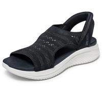 Skechers Damen Ultra Flex 3.0-Sun Warmth Hands Free Slip-ins Sandale, Schwarz, 41 EU