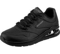 Skechers Damen UNO 2 Air Around You Sneakers, Black Duraleather Mesh Trim, 38 EU