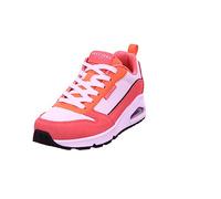Skechers Damen UNO - 2 Much Fun, Rosa Wildleder Orange Weiß Duraleather MES, 9.5