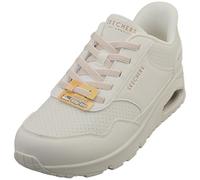 Skechers Damen UNO Banksia Luxe Sneaker, White Duraleather, 39 EU