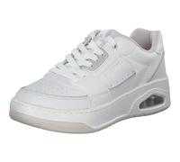 Skechers Damen UNO Court Sneaker, White Leather/Duraleather Trim, 36 EU