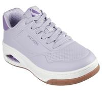 Skechers UNO Court Fast Break Damen-Sneaker, Lavender Duraleather Purple Trim, 37.5 EU