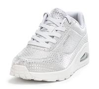 Skechers Damen Uno-Disco Nite Sneaker, silber, 38 EU