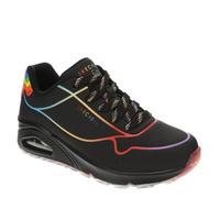 Skechers Damen UNO-Drizzl'n Rainbow Sneaker, Schwarz/Schwarz, 39.5 EU