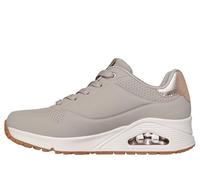 Skechers Damen UNO Golden Air Sneaker, Taupe Durabuck/Silver Trim, 36.5 EU