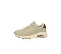 Skechers Damen UNO Golden Air Sneaker, Taupe Durabuck/Silver Trim, 37.5 EU