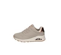 Skechers Damen UNO Golden Air Turnschuhe, Taupe Durabuck/Silver Trim, 39.5 EU