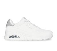 Skechers Damen UNO Golden Air Turnschuhe, White Durabuck/Silver Trim, 41 EU