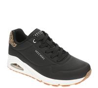 Skechers Damen UNO-Jungle Nite Sneaker, schwarz/leopardendesign, 40 EU Weit