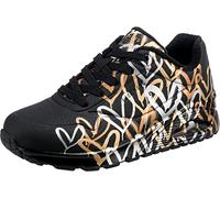 Skechers Damen-Sneaker UNO-Metallic Love 155523-BKGD Schwarz Größe 37,5 EU