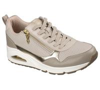 Skechers Damen UNO Metallic Sliders Sneaker, Taupe, 38 EU