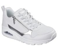 Skechers Damen UNO Metallic Sliders Sneaker, weiß, 38 EU