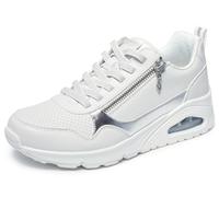 Skechers Damen UNO Metallic Sliders Sneaker, weiß, 41 EU