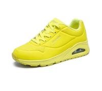 Skechers Damen Uno Night Shades Sneaker, Neon Yellow Durabuck, 36.5 EU