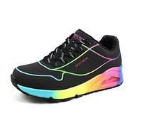 Skechers Damen UNO-Pop of Sunshine Sneaker, Schwarz/Multi, 36 EU
