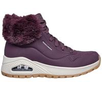 Skechers Damen UNO Rugged Fall Air Sneaker, Wine Durabuck/Faux Fur, 38 EU
