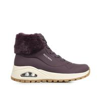 Schnürstiefelette SKECHERS "Skechers Stiefelette Lederimitat/Textil", Damen, Gr. 41, rot (weinrot), Lederimitat, Textil, casual, Schuhe (91477536-41) weinrot