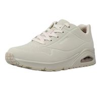 Skechers Damen Wedgesneaker UNO STAND ON AIR – gepolsterte Innensohle – Hellgrau/Weiß Größe 42