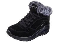 Skechers Damen UNO Rugged Wintriness Winter Boots, Black Suede Faux Fur, 39 EU