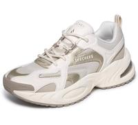 Skechers Damen UNO Ryze Turnschuhe, Champagne Duraleather Mesh, 36 EU