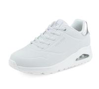 Skechers Uno Sportschuhe EU 36 White Durabuck / Silver Duraleather / Mesh Trim