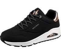 Skechers Damen Uno Shimmer Away Trainers, Black Durabuck, 36 EU