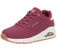 Skechers Damen UNO Shimmer Away Wedge Slip-on Fashion Sneakers Sneaker, Burgunder, 41 EU Weit