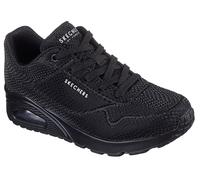 Skechers Damen UNO Shiny Scale Trainer, Black Reflective Snake Printed Durabuck, 37.5 EU