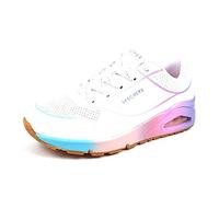 Skechers Damen UNO Sneaker, Weiß-Hellrosa, Mehrfarbig, 39 EU
