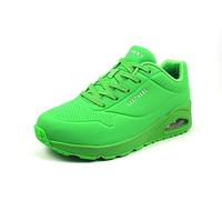Skechers Damen Uno Stand On Air Sneakers, Grünes Durabuck Mesh, 38 EU