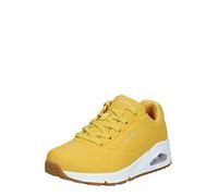 Skechers Damen Uno Stand On Air Sneakers, Yellow Durabuck White Midsole, 38 EU