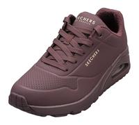 Skechers Damen Uno Stand On Air Trainers, Burgundy Duraleather / Mesh, 41 EU
