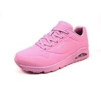 Skechers Damen Uno Stand On Air Trainers, Pink Durabuck Mesh, 35 EU