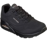 Skechers Damen Uno Stand On Air Weit Trainers, Black, 35 EU Weit | Lässiger Sneaker, luftgekühlte Memory-Schaum-Einlegesohle, Skech-Air sichtbare Dämpfung, Schnürung, Keil-Passform mit