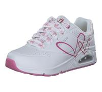 Skechers Damen UNO Twin Hearts Sneaker, weiß, 40 EU