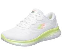 Skechers Damen, Weißes Netzgewebe mit Limettenbesatz, 37 EU