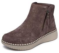 Skechers Stiefelette Wilshire Blvd Weekend Crush Relaxed Fit Damen Braun Gr. 37