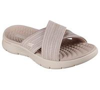 Skechers DA GO WALK FLEX SANDAL - IMPRESSED für Damen, beige, Größe 40 EU
