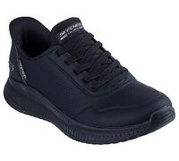 Skechers Damen-Sneaker BOBS SQUAD 4 Slip-On mit Slip-ins Lederimitat Schwarz Gr. 37