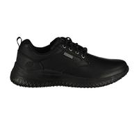 Skechers Delson 3.0 GlavineSneaker für Herren, Schwarzes Leder, 45 EU