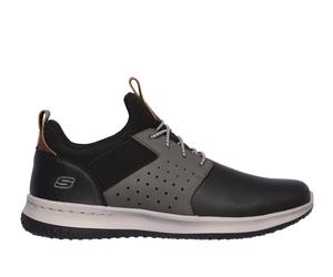 Skechers Delson - Axton Stiefel Shoes in Schwarz/Grau, Größe 39.5