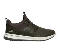 Skechers Herren Delson Camben Sneaker, Olive Mesh W Synthetic, 44 EU