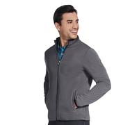Skechers The Hoodless Kapuzenpullover Ottoman Jacke in Schwarz/Grau, Größe 2XL