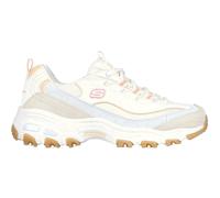 Skechers Damen Bold Views D'LITES KÜHNE ANSICHTEN, Natural Leather/Mesh/Multi Trim, 43 EU