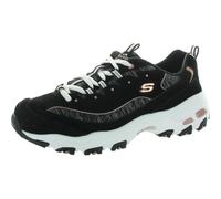 Skechers D'Lites Damen-Sneaker, Schwarz Rotgold, 38.5 EU