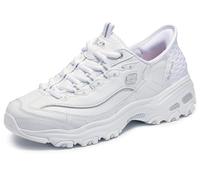 Skechers D'Lites New Scene Damen-Sneaker zum Reinschlüpfen, Weiß/Silber, 38 EU