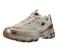 Skechers Damen-Sneaker D'Lites – Natürliches Leder mit mehreren Zierteilen – Weiß EU 41