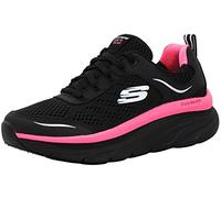 Skechers D'lux Walker-Infinite Motion Sneaker für Damen, Schwarz/Hot Pink, 39 EU