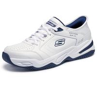Skechers Durham Herren-Sneaker zum Reinschlüpfen, Weiss/opulenter Garten, 41.5 EU X-Weit